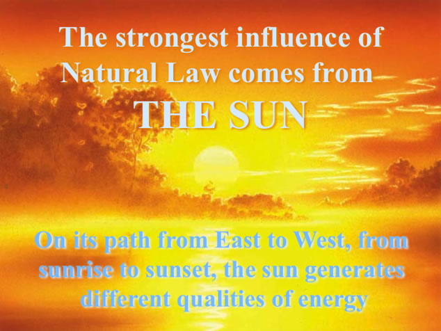 Vastu influence from the Sun