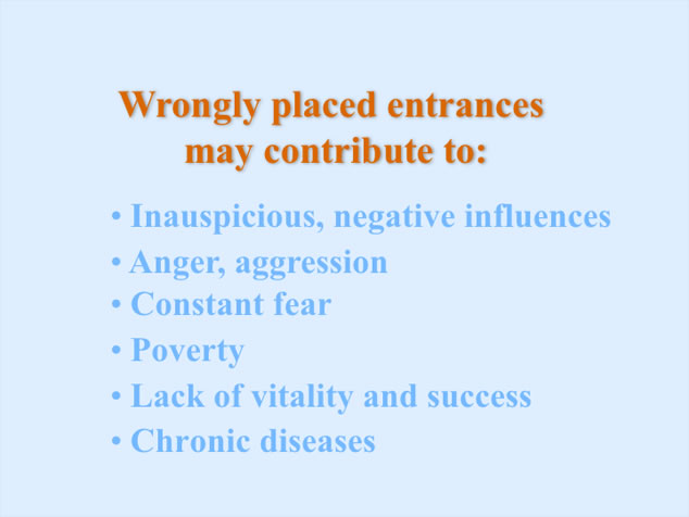 Vastu, properly placed entrances